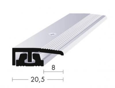 Abschlussprofil CAVUM flex 3,9-7,6 mm Silber eloxiert Länge 2,70 m