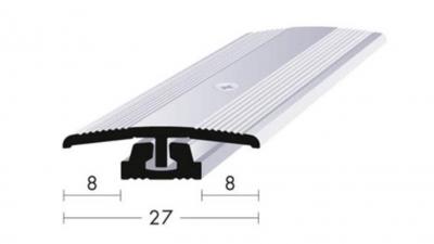 Übergangsprofil CAVUM flex 3,9-7,6 mm Silber eloxiert Länge 2,70 m