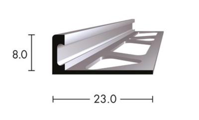 Winkelabschlussprofile gestanzt 8,0 mm Gold eloxiert