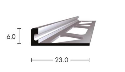 Winkelabschlussprofile gestanzt 6,0 mm Sand eloxiert