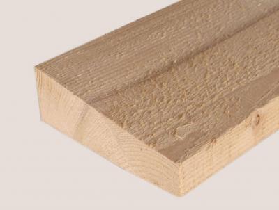 Traufbrett Fichte/Tanne sägeroh konisch 30/50 Breite 145 mm (offen)