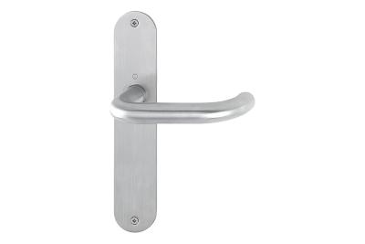 Drückergarnitur Paris Edelstahl matt mit Schnellspannstift Flachschild 2mm (Blind)