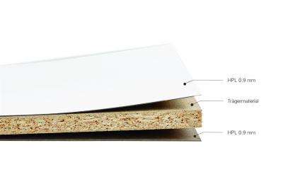 Argoplax Unidekor 20,8mm ABVERKAUF Spanplatte beidseitig belegt 0,9mm 272 Mausgrau AM
