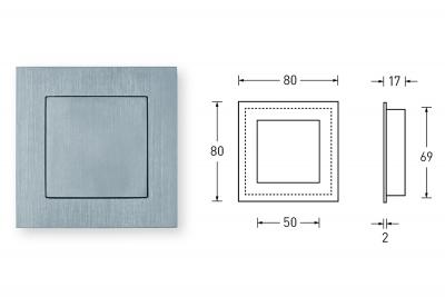 Muschelgriffe Scoop Quadratisch geschlossen (matt)