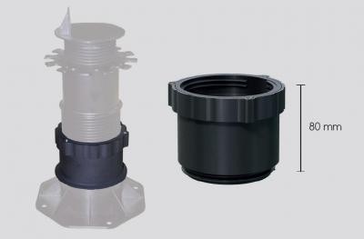 Höhenadapter für Terrassenlager 80mm passend für alle Terracon Verstellhöhe bis 80mm