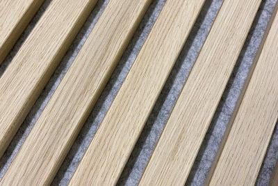 Furnier Express Akustik-Paneel MDF roh Eiche schlicht geschliffen - Vlies grau Paket a 1,800 m2 (1 Stk/Pak) (1/Pal.)