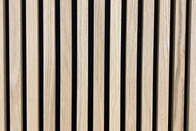 Furnier Express Akustik-Paneel MDF roh Eiche schlicht geschliff - Vlies schwarz Paket a 2,880 m2 (2 Stk/Pak)