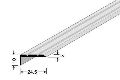 Winkelabdeckprofil ungelocht 24,5x10 mm Bronze eloxiert