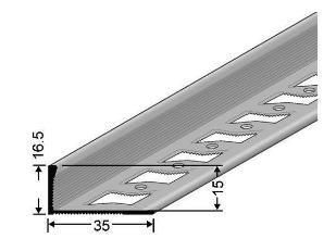 Winkelabschlussprofile gestanzt 15,0 mm Bronze eloxiert